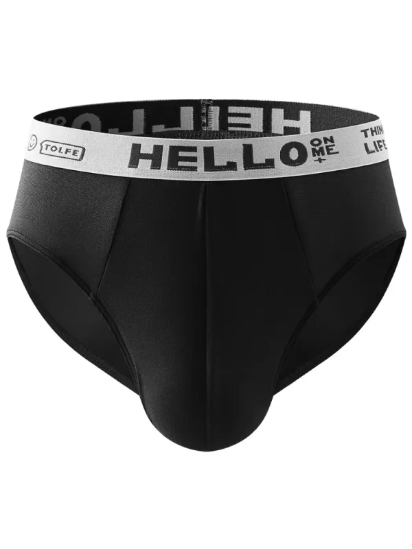 Hello Lot de 2 slips en soie de lait pour homme sans couture, respirants, séchage rapide avec ceinture graphique, ensemble de sous-vêtements confortables — image 5