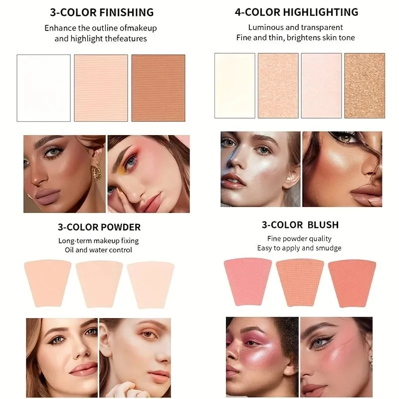 110-Farben-All-in-One-Make-up-Palette, Geschenkset, inklusive Lidschatten, Glitzer, Lippenstift, Concealer, Rouge, Eyeliner, Textmarker mit Spiegel — image 3