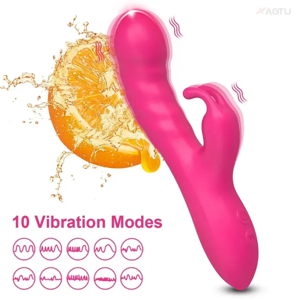 Potente vibratore del coniglio Donne G-Spot stimolatore clitorideo Vagina capezzolo massaggiatore Dildo Masturbatore femminile Giocattolo adulto del sesso — image 3