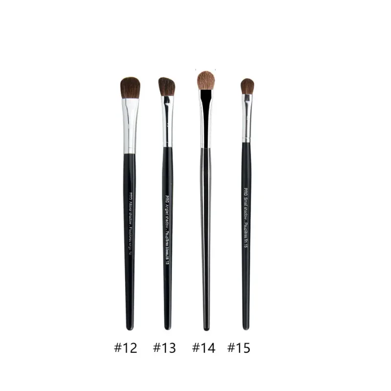 4 stk/sæt Pro Allover øjenskygge makeup børster Læbebryn Precision Concealer Blending Kuppelformet krøllet Smudge Highlight Make Up Brush — image 9