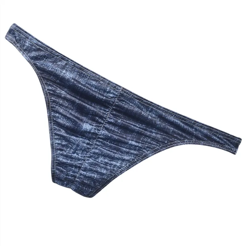 Printed Briefs for Men Butt-lifting Bikini Briefs Cuecas Male Wrinkle Back Mini Panties Sexy Slip Hombre Mens Pouch Lingerie