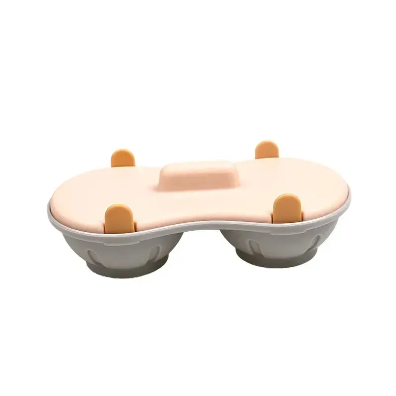 Cazador furtivo de huevos para microondas, cazador furtivo de huevos doble eficiente para microondas, cocina huevos escalfados con escurridor desmontable, calor para cocina — image 11