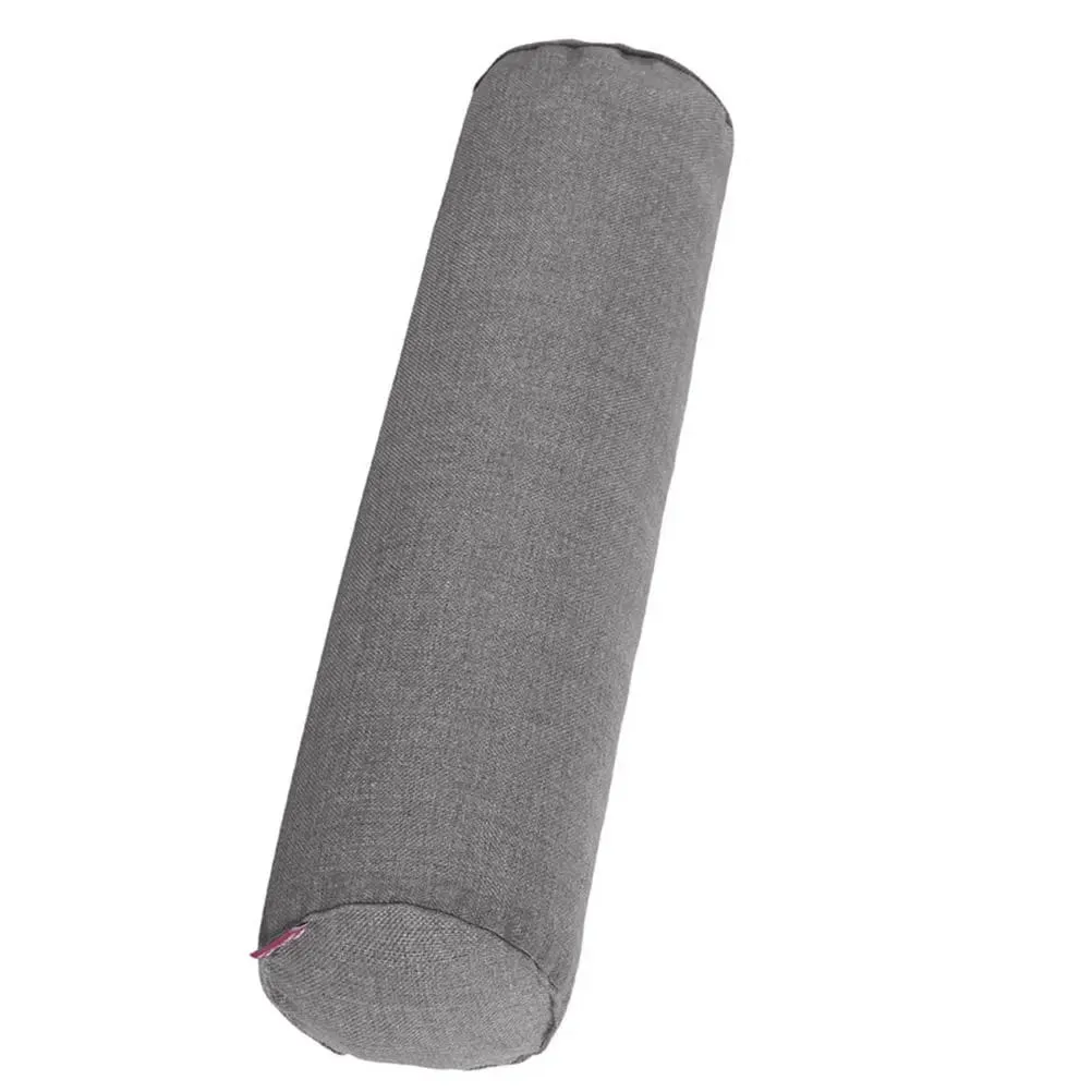 Coussin en tissu en forme de cylindre en lin, coussin de taille longue, doux et confortable, traversin bleu paon, pour la maison et le bureau, 1 pièce