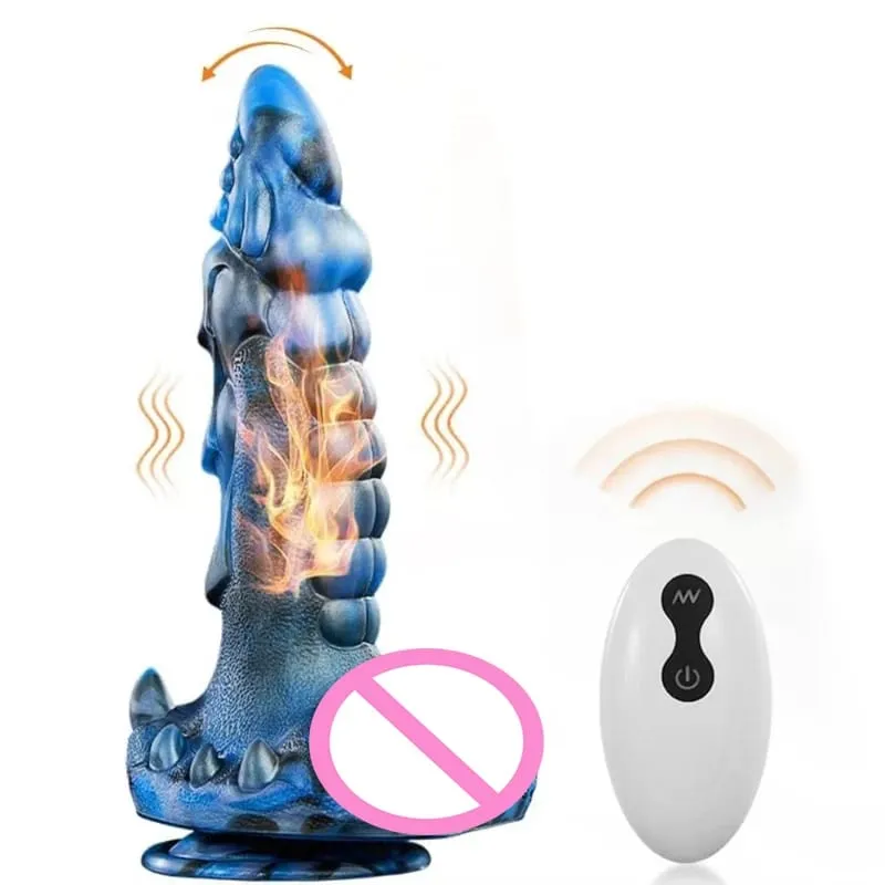 Grande vibratore di spinta giocattoli del sesso vibratore telecomando 8 vibrazioni di spinta mostri dildo vaginale anale massaggiatore del punto G per coppia — image 8