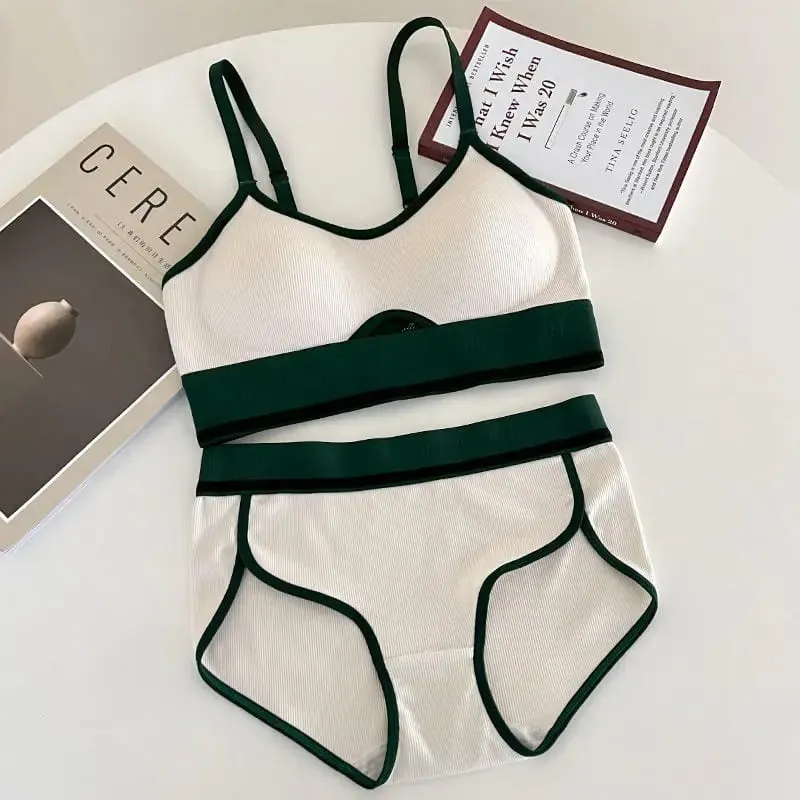 Nahtlose Sport-Bralette für Teenager, kabellos, Anti-Sagging, dünne Körbchen, kleine Bruststütze, Racerback, leichtes BH-Set, Dessous — image 18