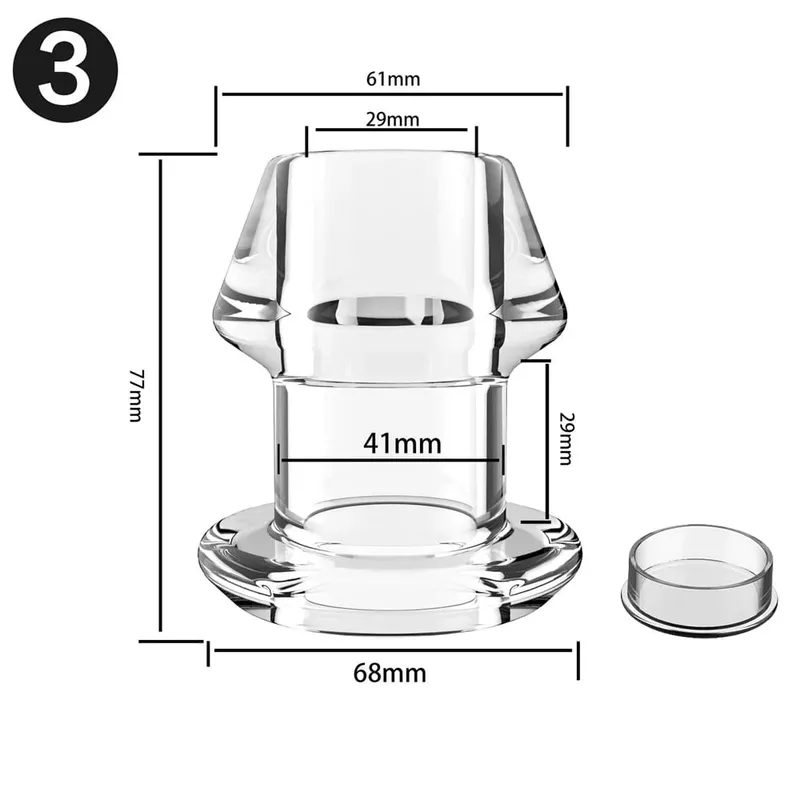 Hollow Anal Plug Silicone Butt Plugs with Stopper Anal Dilator Anus Tunnel Expansion Prostate Massage Sex Toys For Woman Men Gay — image 9