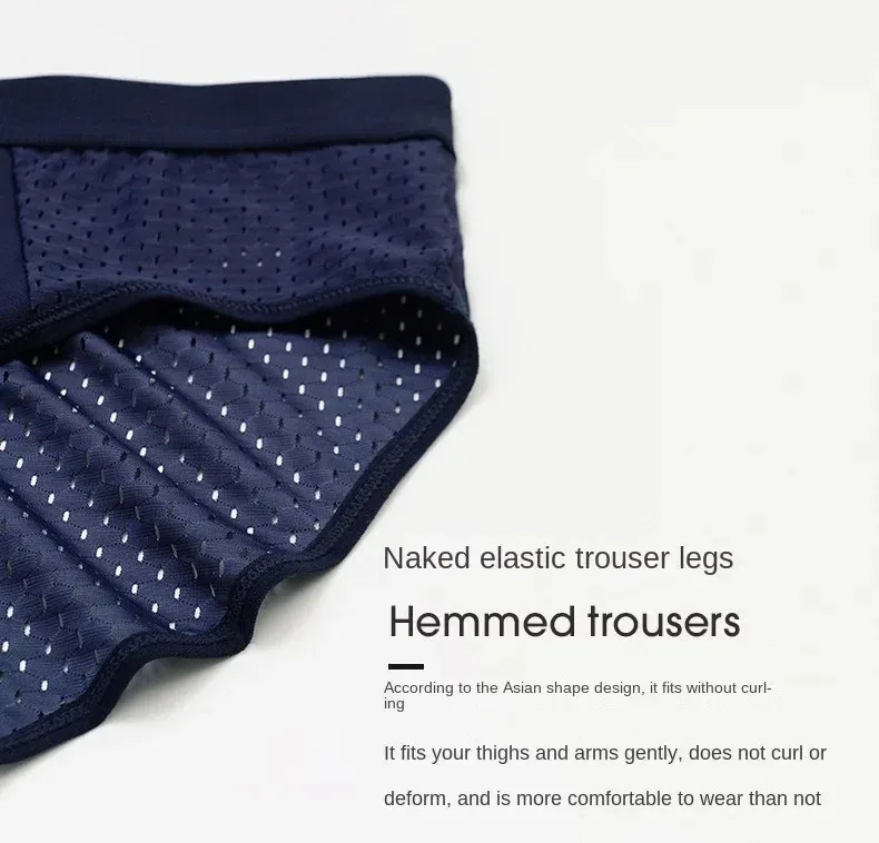 Sous-vêtements pour hommes, culotte triangulaire fine et respirante, slip en soie glacée, en maille, pantalon d'angle carré Sexy pour Shorts, 1/4 pièces — image 19