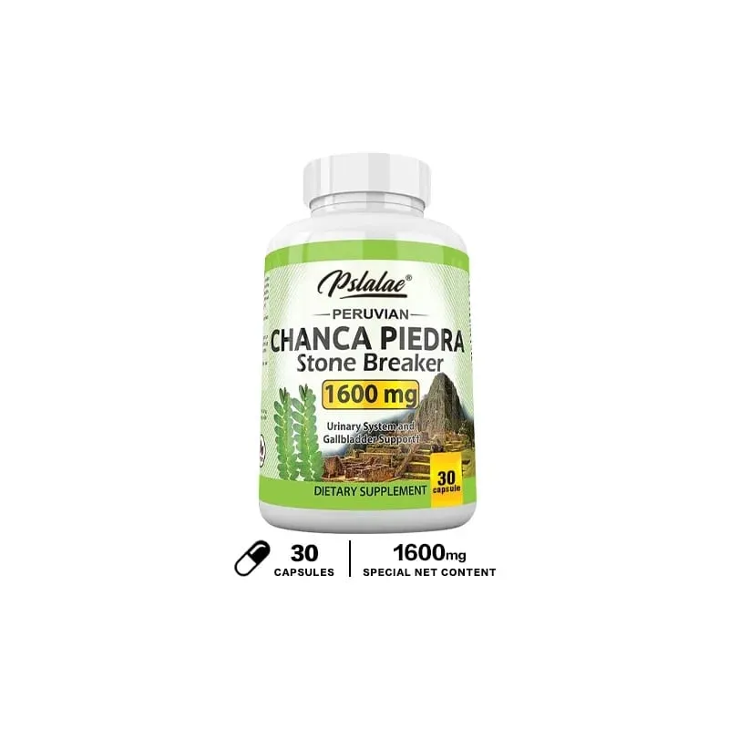 Chanca Piedra Capsules 1600mg - รองรับทางเดินปัสสาวะอาหารเสริมที่ไม่ใช่จีเอ็มโอบดหินไต