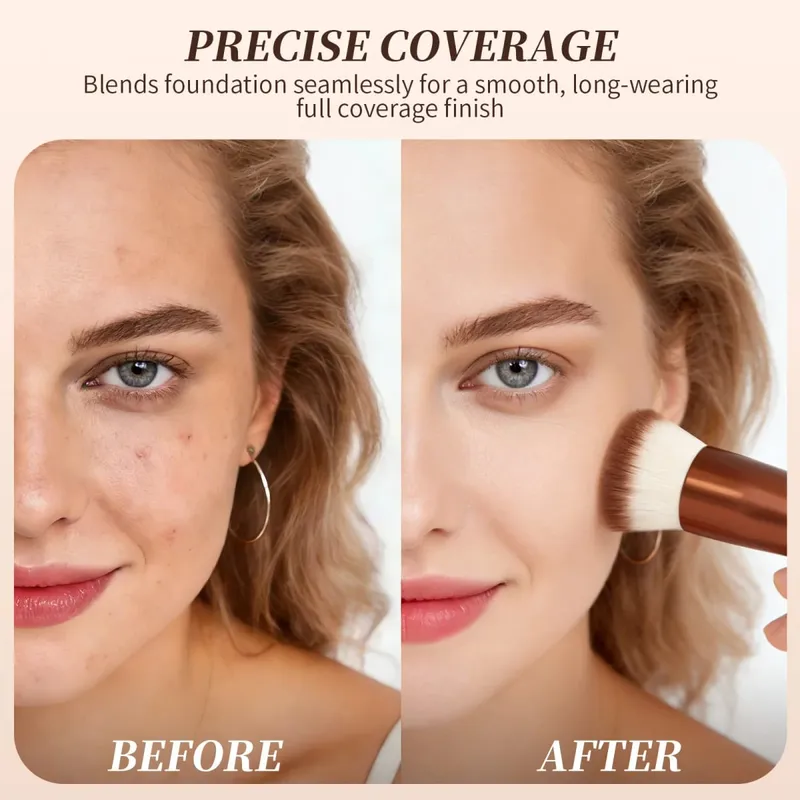 DUcare Foundation Brush Flat Top Kabuki Brush Synthetic Professional Makeup Brush Liquid Blending Mineral Powder Makeup Tools