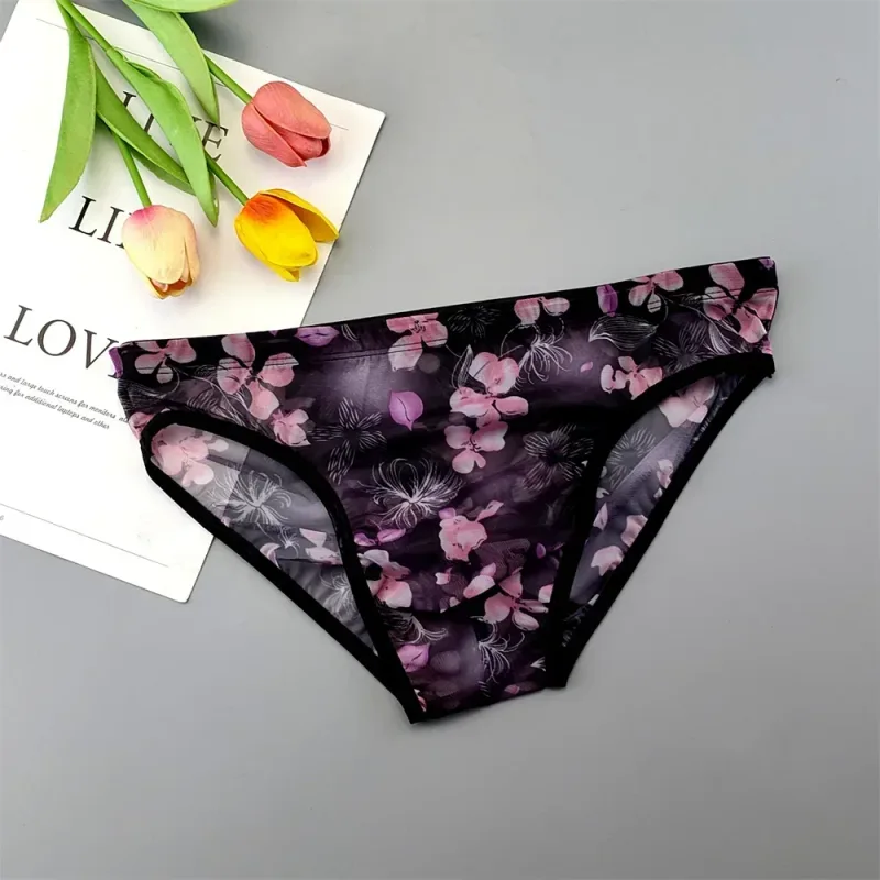 Men Transparent Nylon Briefs 3D Pouch Lightweight Male Bikini Underwear Soft Sheer Quick Drying Stretchy Lingerie XL/XXL/3XL/4XL — image 15