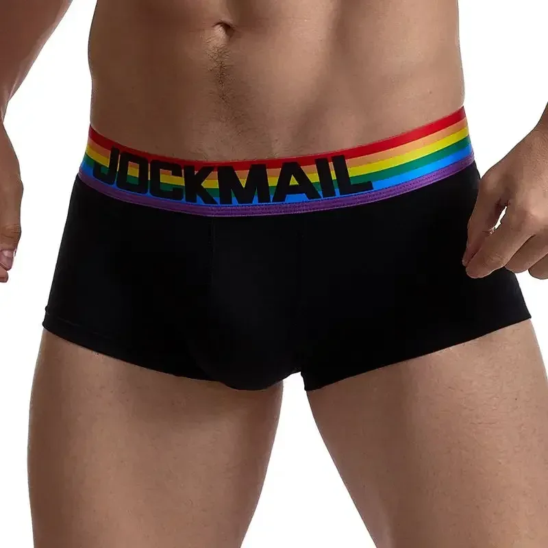 Rainbow Belt Man Underpants Boxershorts Cotton Men Boxers Male Breathable Underwear Men’s Panties Soft Boxer Briefs Balck White