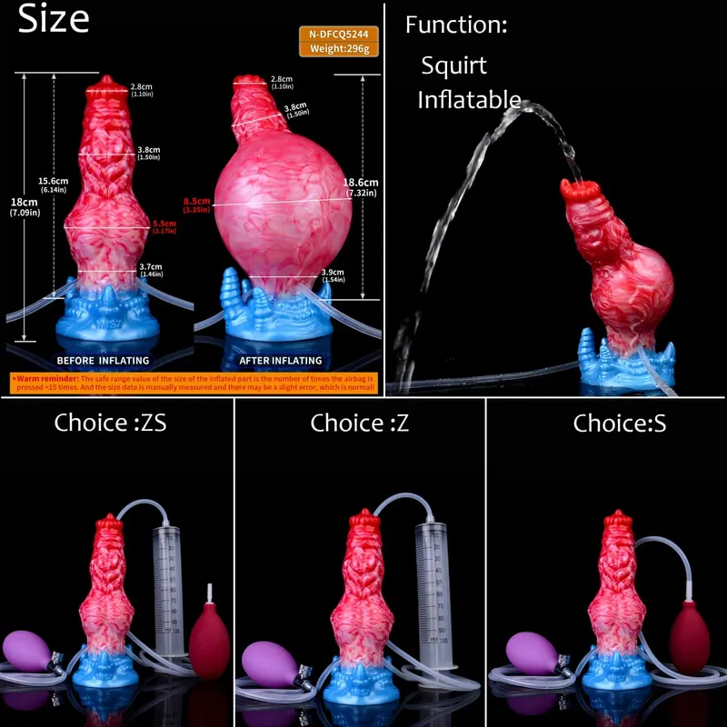 Silikon Şişme Boşalma Düğüm Yapay Penis Ayarlanabilir Çevresi Fışkırtma Fantezi At Penis Yetişkin Seks Oyuncakları Anal Dilatör — image 13