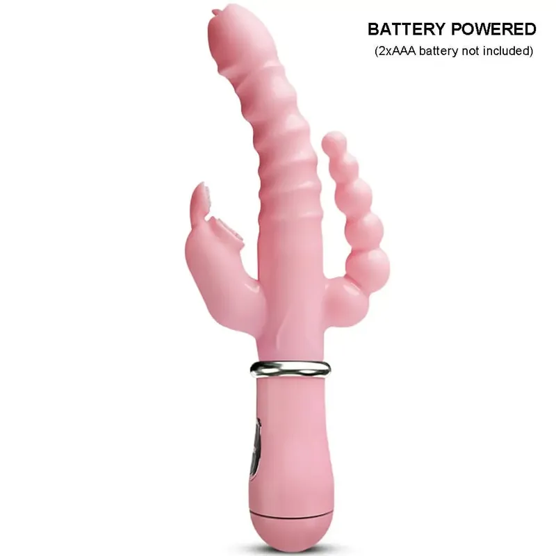 Potente vibratore 3 in 1 vibratore del coniglio del vibratore vibratore del clitoride anale impermeabile giocattoli del sesso per le donne coppie che flirtano vibratore del dildo
