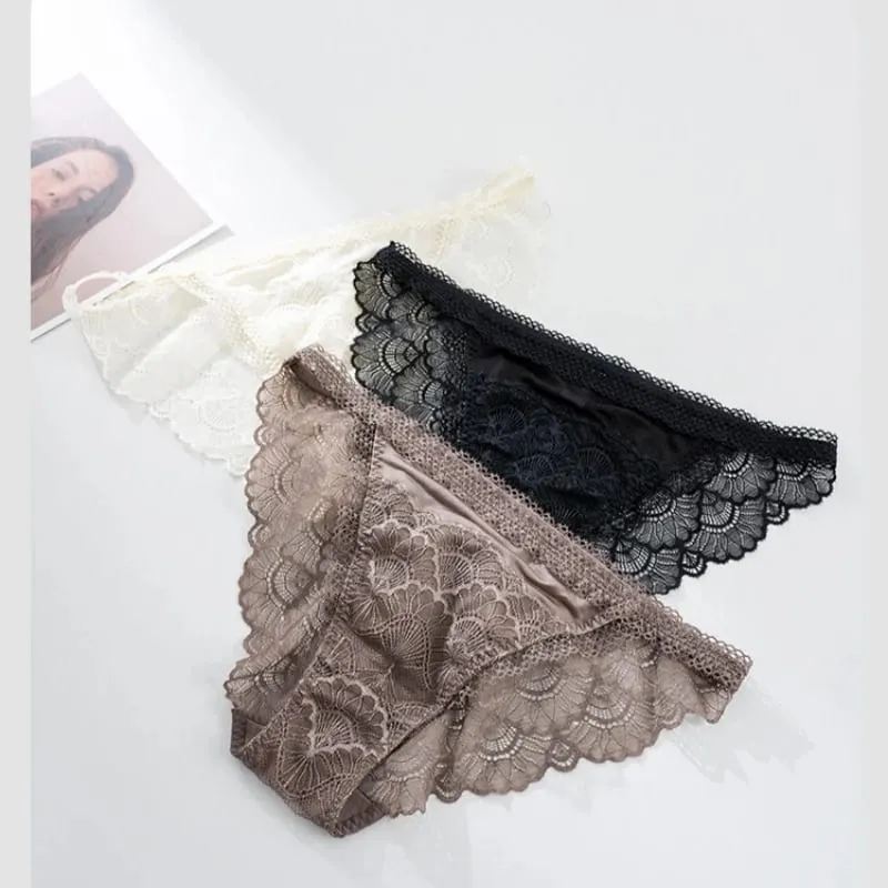 Birdtree Bra Sutra Asli Set Singkat Pakaian Dalam Cup Segitiga Wanita Set Elegan Renda Singkat Pinggang Rendah 2026 Musim Semi Baru A61815JF — image 6