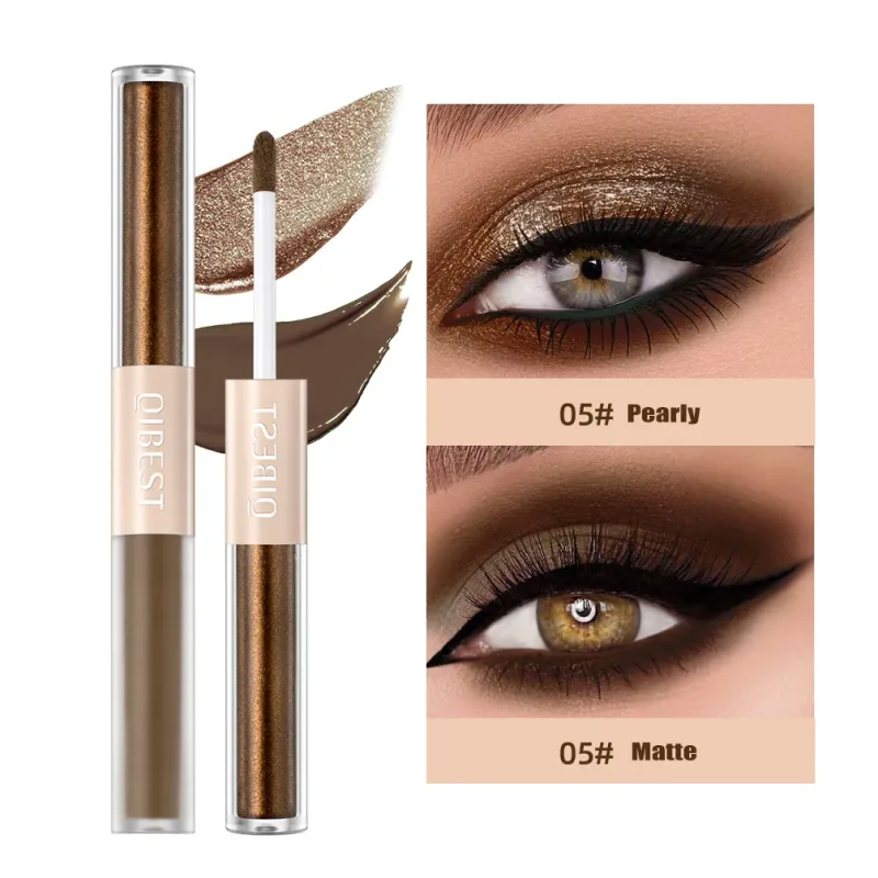 2 In 1 Stick Pearly Matte Lidschatten Creme Glatte Nude Augen Make-Up Flüssige Kontur Schatten Stick Wasserdicht Schimmer Hohe licht Stift — image 12