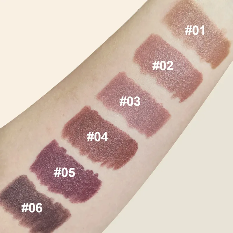 Matte Soft Mist Lip Liner Lipsticks 6 Colors Smooth and Pigmented Non-Stick Chocolate Lipsticks — image 5
