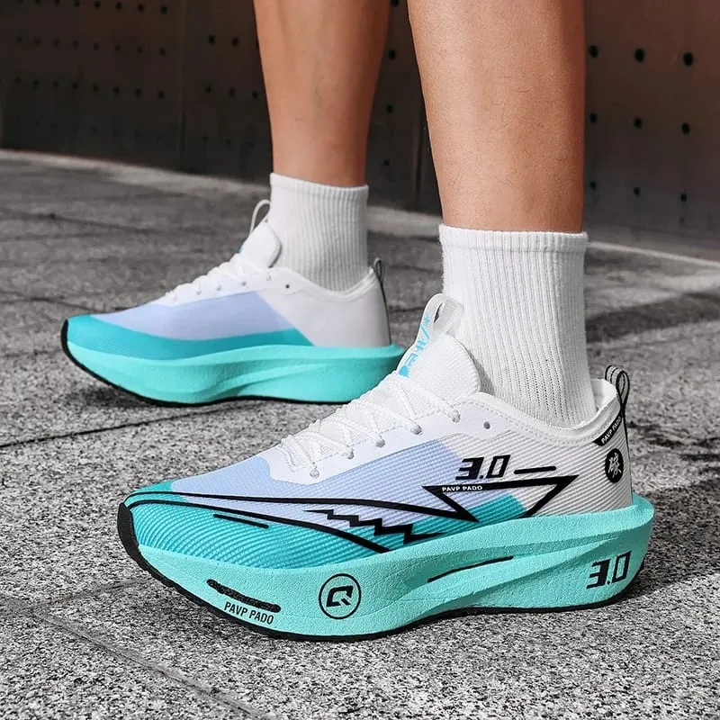 Chaussures de course confortables pour hommes et femmes, baskets de sport spécialisées en planche de carbone, respirantes, de marche et d'athlétisme