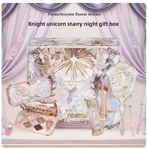 Flower Knows Unicorn Vintage Eyeshadow Palette Blush Highlighter Lipstick Cute Girly เครื่องสำอางสำหรับผู้หญิง — image 2