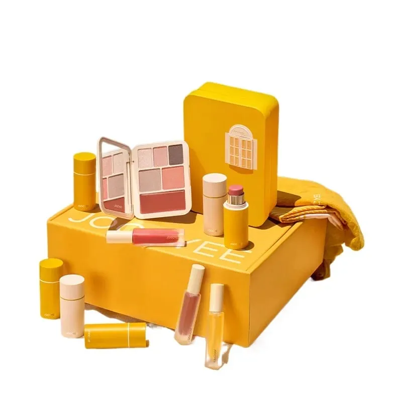Summer Makeup Gift Set Lipstick Lip Glaze & Eyeshadow Palette Full Face Cosmetic Kit for Valentine‘s Day Gift — image 1