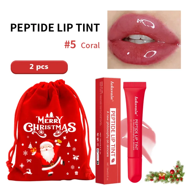 Mirror Glass Shine Lip Gloss Transparent Halo Dyeing Long Lasting Moisturizing Waterproof Cosmetics Christmas Makeup Gift — image 9