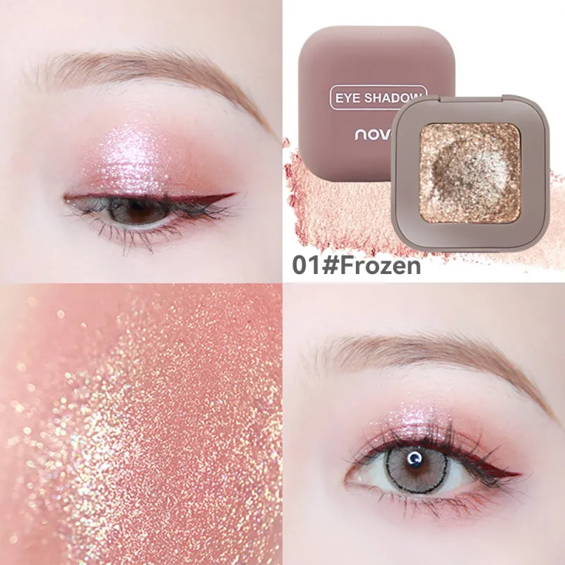 Ujung Jari Keyboard Cat Rias Eye Shadow Keren Eye Shadow Glitter 3D Eye Shadow Logam Telanjang untuk Mencerahkan Riasan Mata — image 5