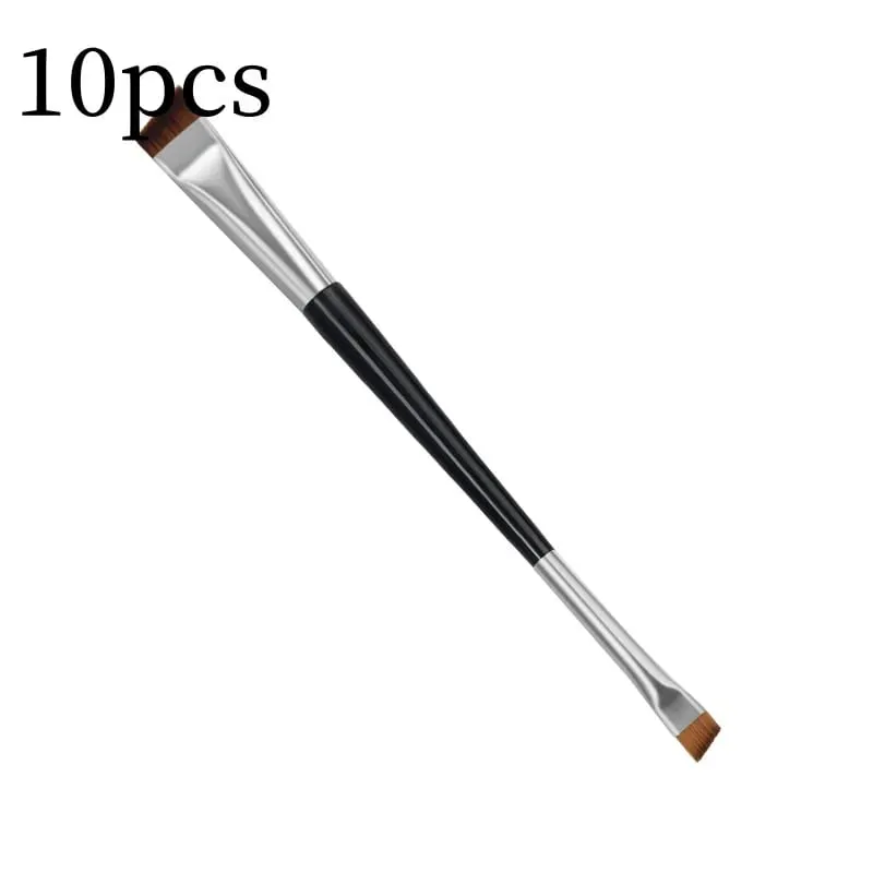5/10pcs Double End Eyebrow Brush Eyeliner Angled Flat Head Blade Eye Liner Brow Contour Blending Makeup Brushes Make Up Tool — image 8