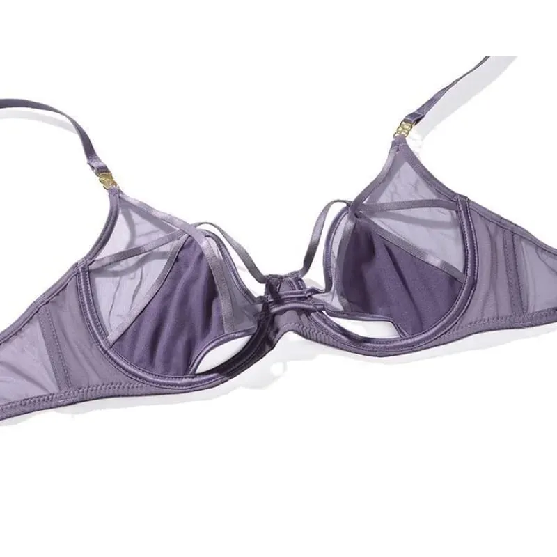 Tulle Bra & Panty Set Ultra Thin Push Up Underwire Lingerie Set Elegant Sexy Intimates Soft Wire Unpadded 32-38-S-XL — image 6