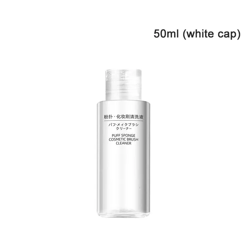 50/80/100ml 메이크업 브러쉬 스폰지 청소 액체 메이크업 계란 스폰지 에어 쿠션 퍼프 메이크업 도구 가벼운 투명 젤 클리너