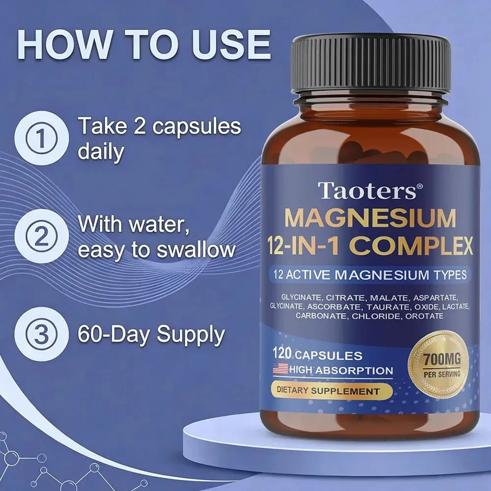 Magnesium 12-IN-1 Complex - Supports Heart and Bone Health Aids Relaxation Improves Muscle Strength and Boosts Immunity — image 7