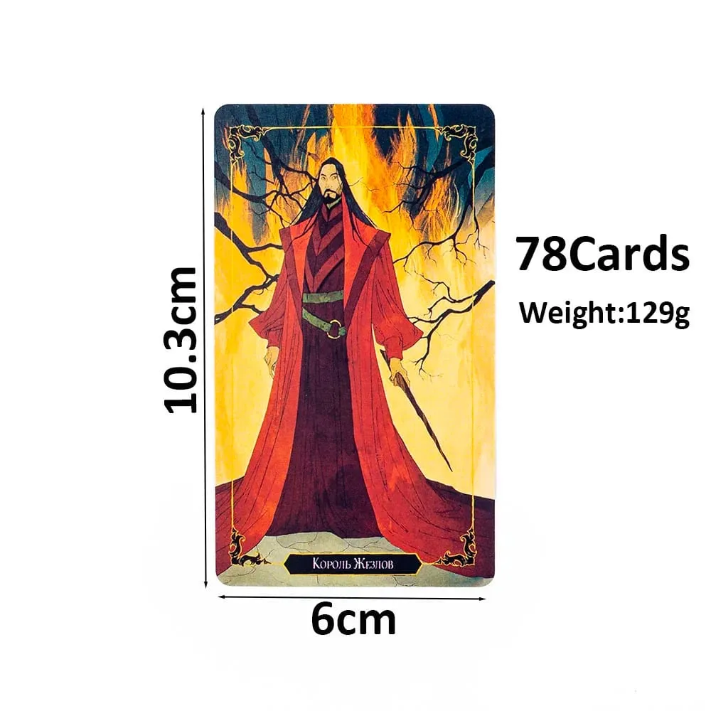 Jeu de Tarot en bois sombre, 78 cartes, Visions russes, édition Divination, jeux de société, 10,3x6cm — image 4