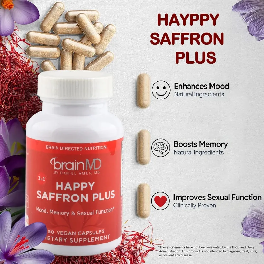 Saffron Supplements for Mood & Focus & Stress - with Saffron Flower Extract Curcumin & Zinc - Vegan Gluten Free | 90 Capsules — image 2