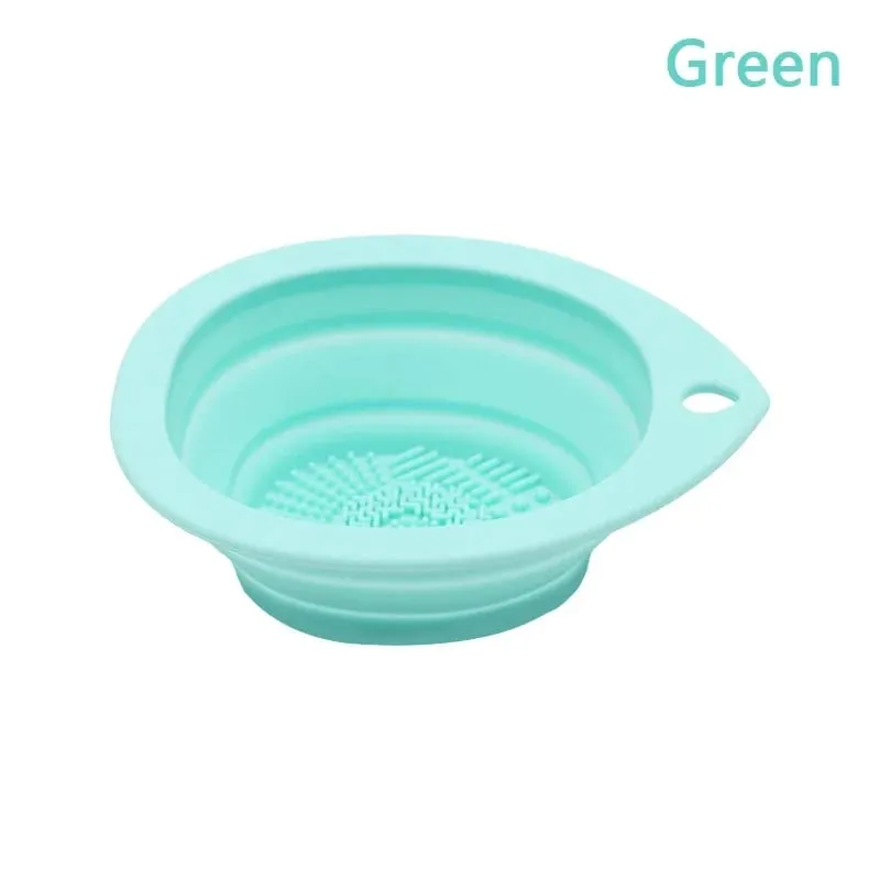 Nettoyeur de brosse de maquillage en Silicone, pliable, bol de nettoyage de brosse cosmétique, bouffante de poudre, éponge de beauté, tapis de lavage, tampon à récurer — image 10