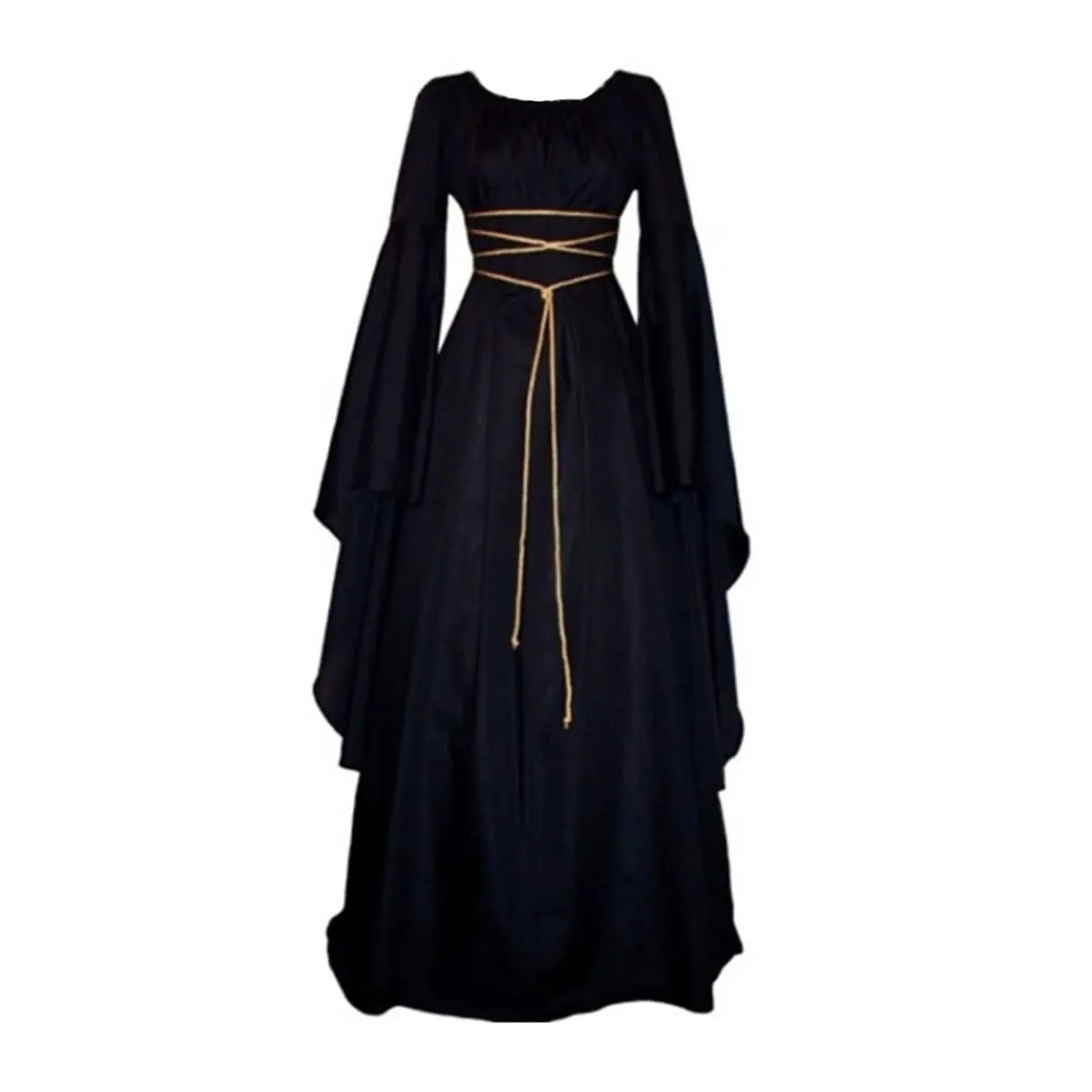 Abiti da donna Costume cosplay medievale vintage Fantasma Strega Vampiro Abito gotico Abito da festa in maschera di Natale di Halloween — image 2