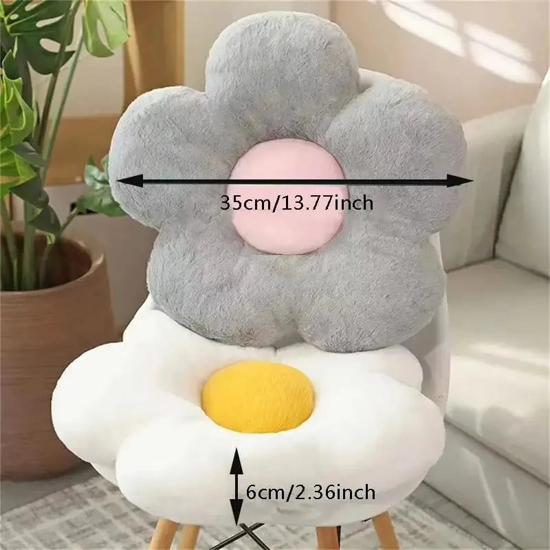 ปฏิบัติ 35 ซม. Kawaii ดอกไม้ที่มีสีสันหมอน Plush Cushion Soft Sunflower Plant Mat ตุ๊กตาโซฟาเตียง Sleeping Back Decor ของขวัญ — image 8
