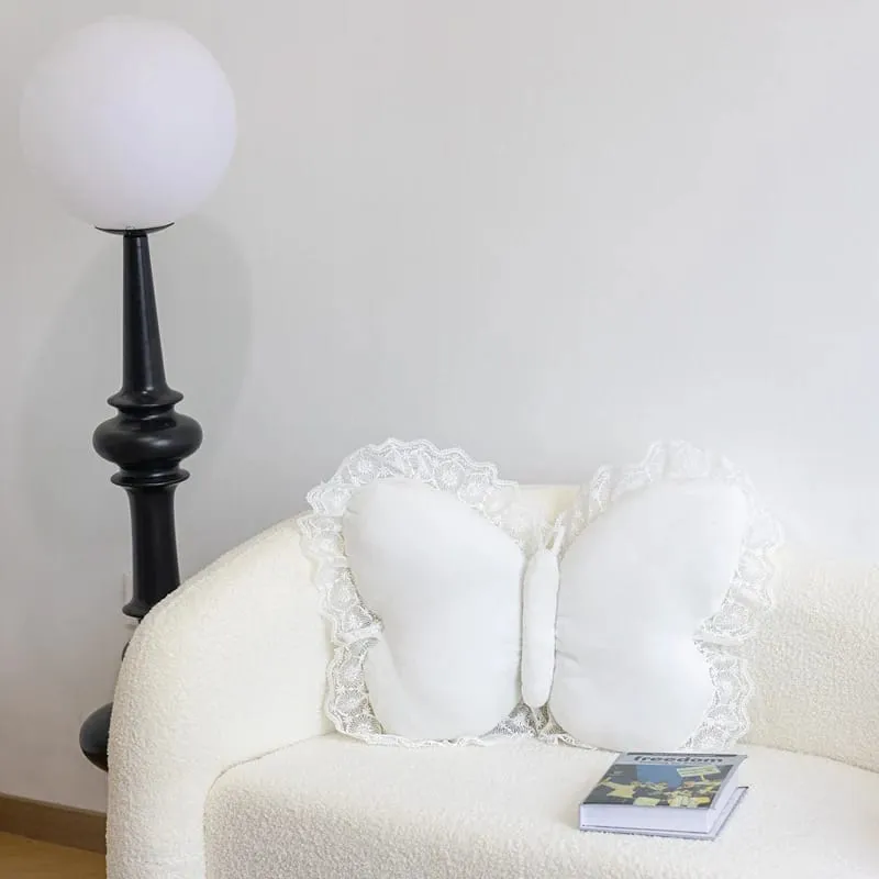 Bantal Renda Kupu-kupu Bantal Dekoratif Berbentuk Kupu-kupu untuk Sofa Tempat Tidur Sofa Bantal Penopang Lumbar Beludru Mewah untuk Kursi Kantor — image 2