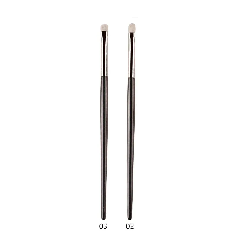 1pc White Pony Hair Ombretto Pennelli per trucco Piccola sbavatura Precisione Piega Dettaglio Smussatura Ombretto Pennello per trucco Liner Labbro