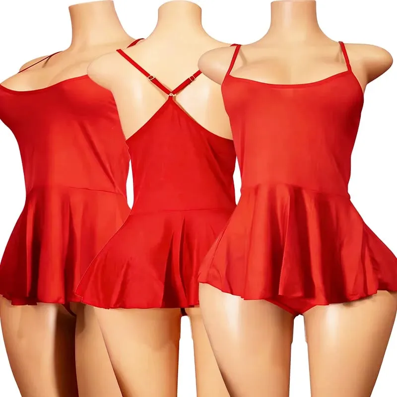 Vestidos rojos sexis sin entrepierna para mujer, minivestido de noche sin espalda, sin mangas, ropa Y2k, vestido de fiesta de noche — image 2