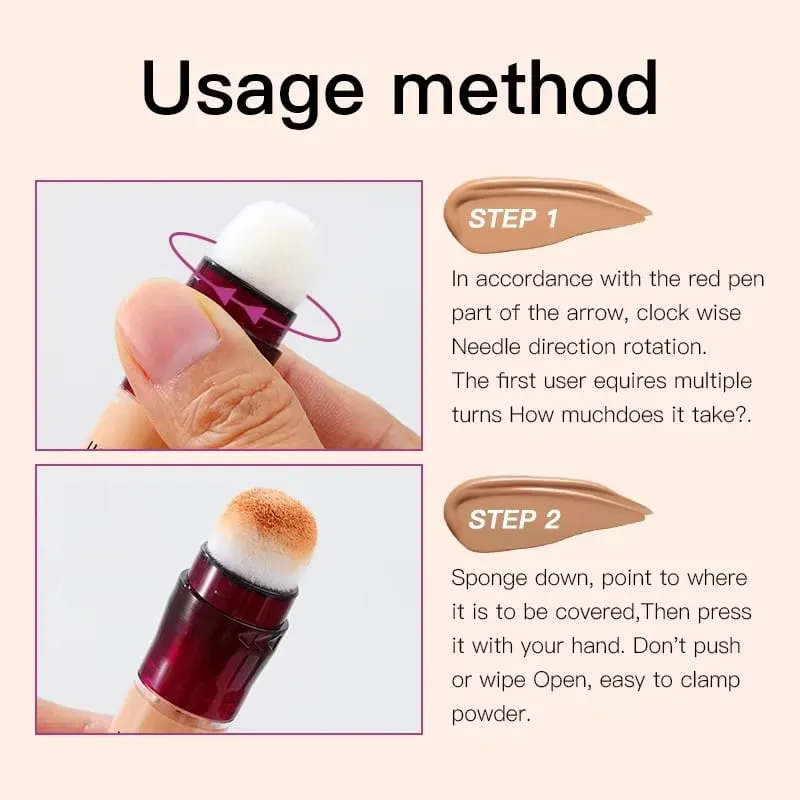 12 Color Sponge Head Liquid Foundation Makeup Concealer Trvalý voděodolný korektor pro plné krytí tmavých kruhů — image 3