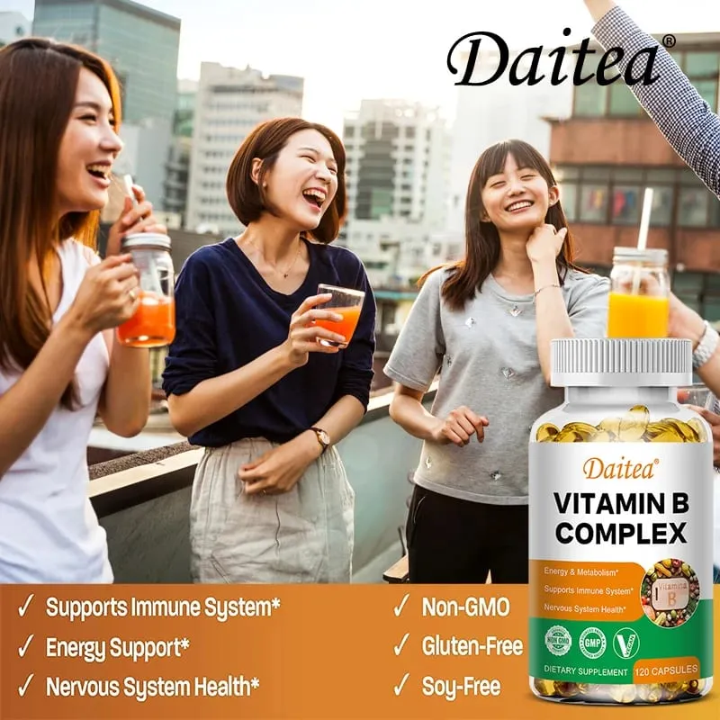Daitea Compound VitaminB Capsule VB B1 B2 B3 B5 B6 B7 B9 B12 Un umore migliore Aiuta il sistema nervoso e un integratore di supporto energetico — image 5
