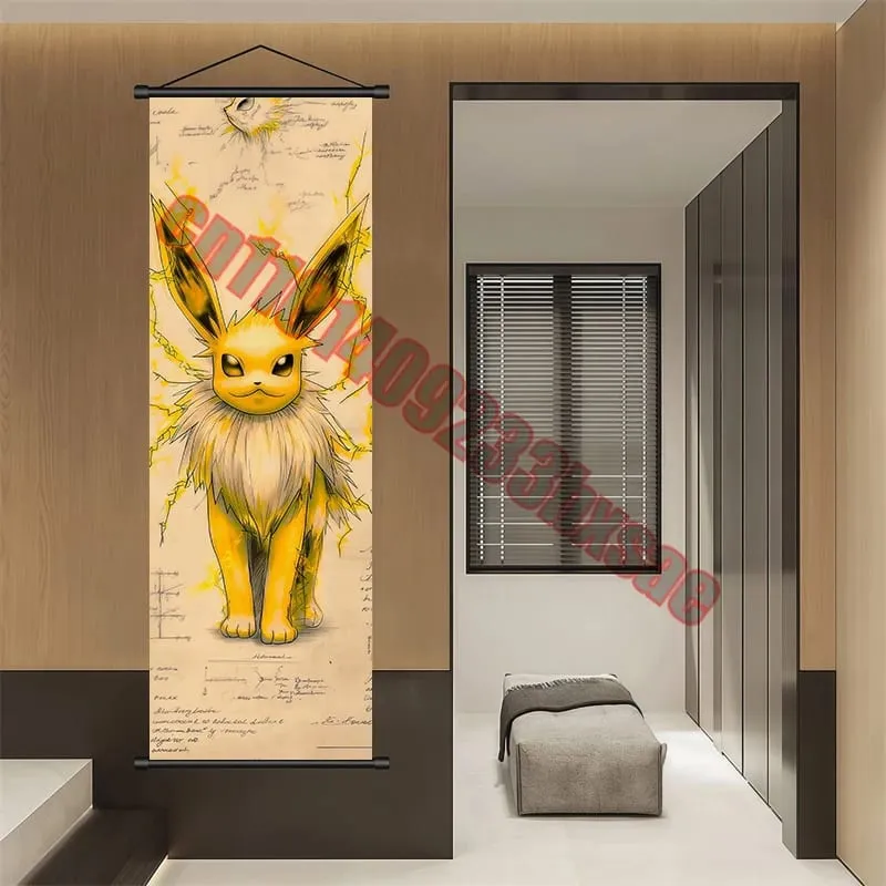 Poster Pokemon Cetakan Anime Dinding Karya Seni Gengar Gambar Lukisan Charizard Kanvas Skrol Gantung Pikachu Hiasan Bilik Rumah — image 11