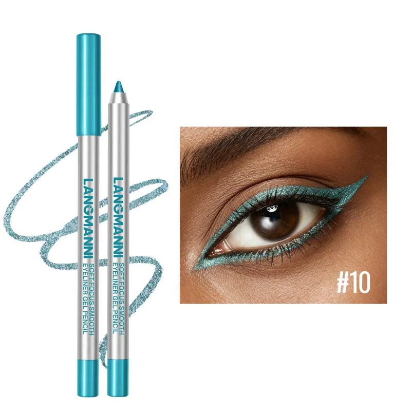 Waterproof and Sweat Proof Pearlescent Shining Eyeliner Gel Pencil Long Lasting Smooth Easy To Colors Women Eye Makeup — image 17