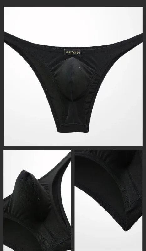 Sexy Underwear Men's Briefs Low Waist Nylon Jockstrap Mini Briefs Bikini Shorts Jockstrap Cueca Underpants Jockmail — image 11