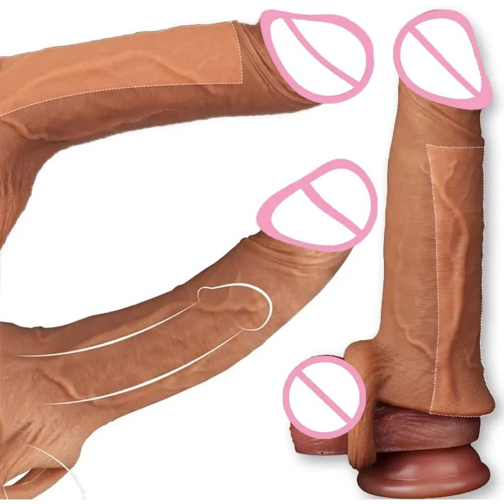 Penis-Training, realistische Dual-Density-Silikon-Penishülle, Penisring-Extender, männliches Sexspielzeug, Dildo, Penishülle für Erektion — image 1
