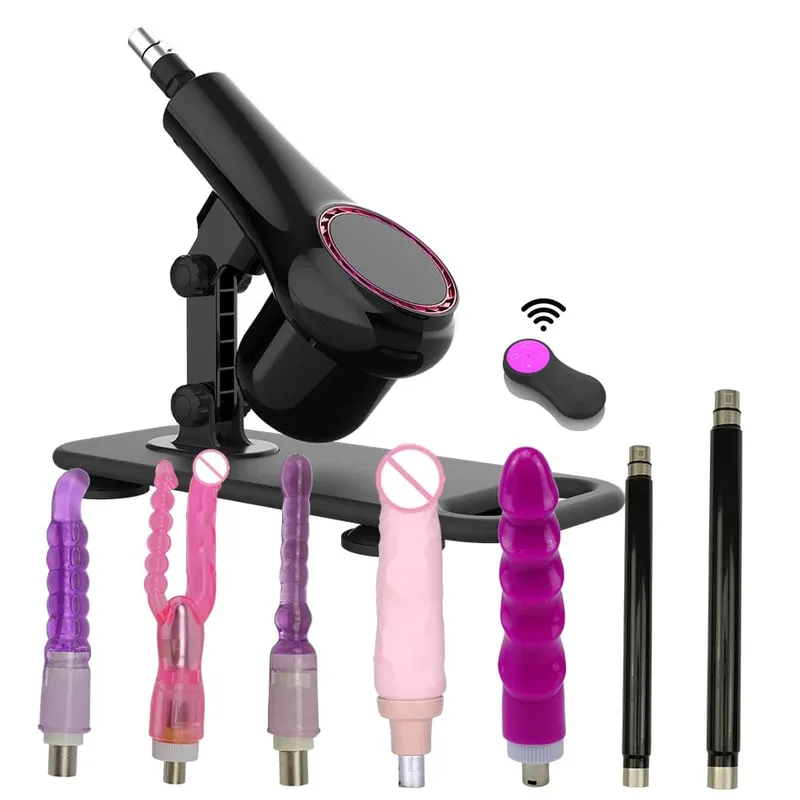 vibratore telescopico automatico della macchina dell'amore che spinge la macchina del sesso con diversi giocattoli allegati al dildo Giocattoli del sesso — image 29