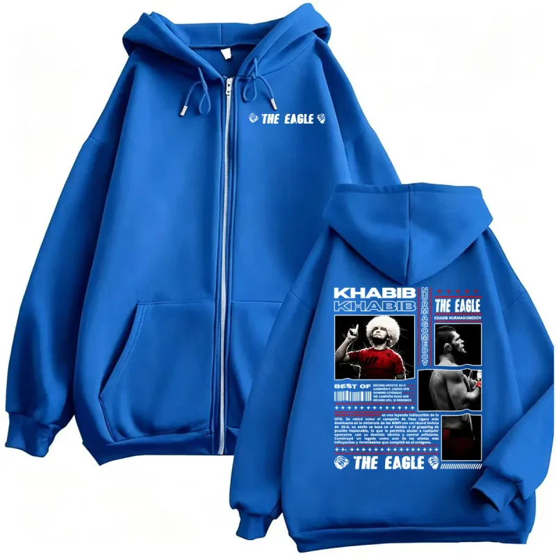 The Eagle Khabib Nurmagomedov Fan Gifts Zipper Hoodies Men Women Fashion Classic Jacket Sweatshirt High Quality Zip Up Pullovers — image 9