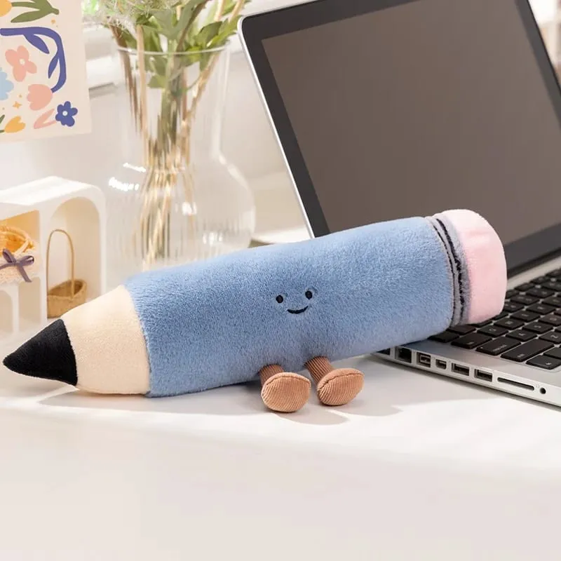 Kawaii Briefpapier Rohstoff Plüsch Spielzeug Gefüllte Humanoiden Herrscher Buch Bleistift Spitzer Radiergummi Kissen Dekoration Geschenk — image 12