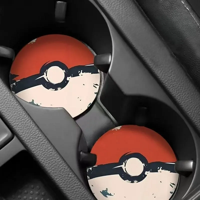 Pokémon Coaster Anime Perifer Personlighet Trend Praktisk Bil Coaster Ny modell Halkfri tecknad Coaster — image 1