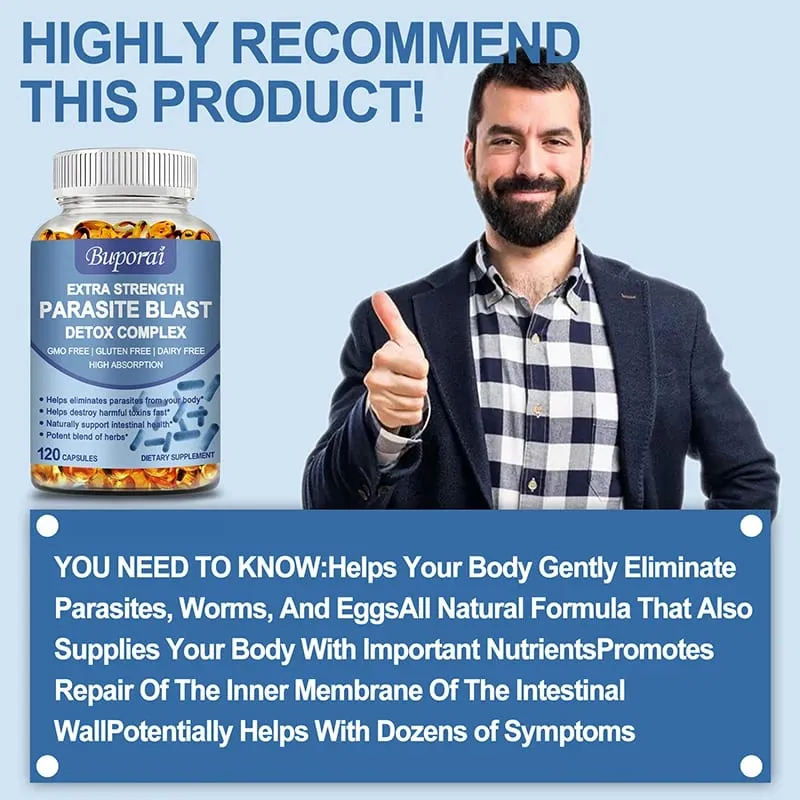 Parasite Blast Detox Complex - Eliminate Parasites Supports Intestinal Cleansing Enhance Immunity Promote Digestion — image 6