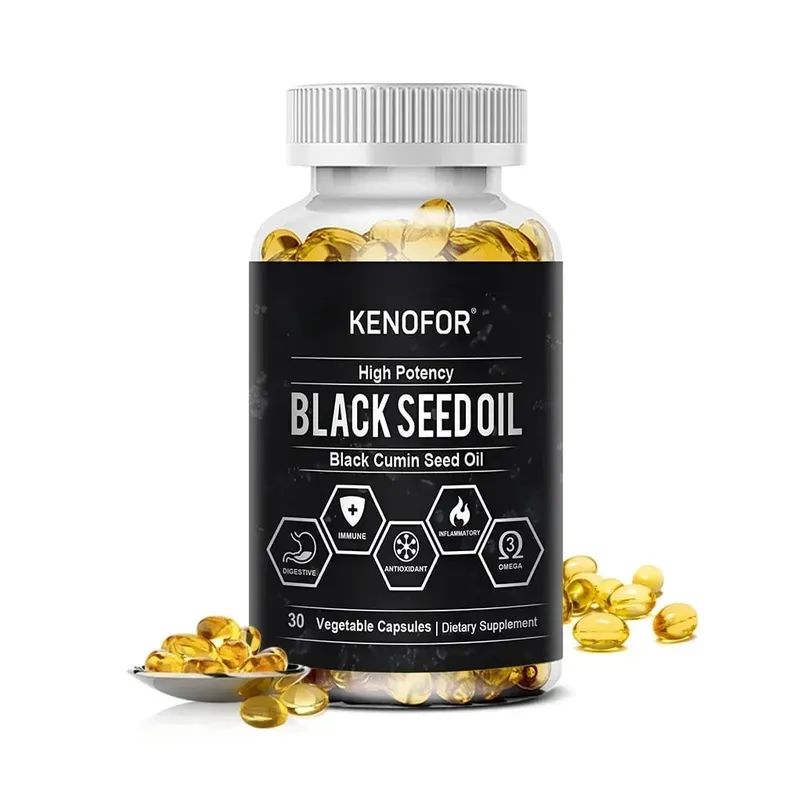 Black Seed Oil 500 Mg - Cold Pressed Nigella Sativa Capsules - Non-GMO Gluten Free for Overall Health Support