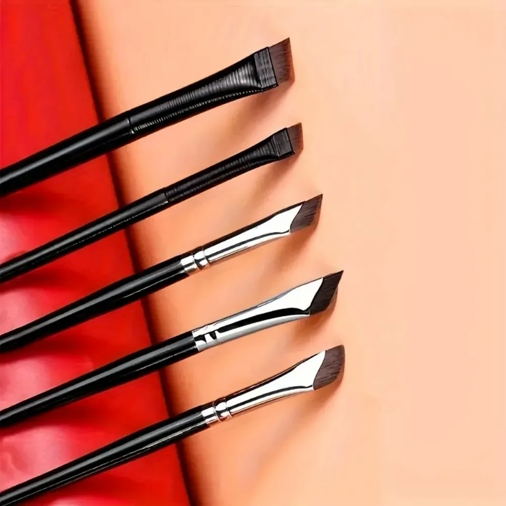 Sada 5 ks štětců na oční linky s úhlovou čepelí Ultra tenké přesné štětce na make-up Víceúčelový plochý štětec na oční linky na líčení očí — image 2
